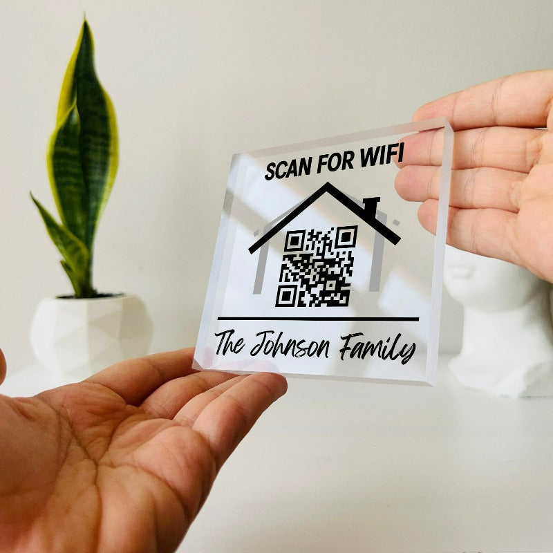 Personalized Wifi QR Sign Frame