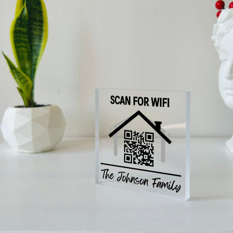 Personalized Wifi QR Sign Frame