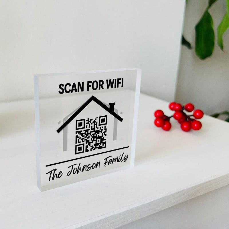 Personalized Wifi QR Sign Frame