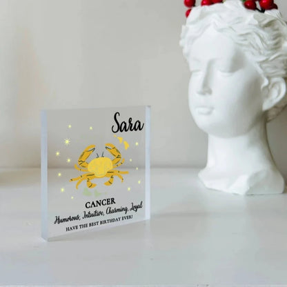 Personalized Zodiac Sign Birthday Plaque