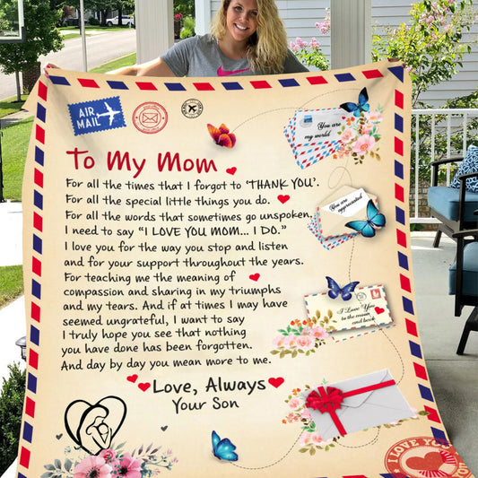 Elegant Blanket Gift For Mom