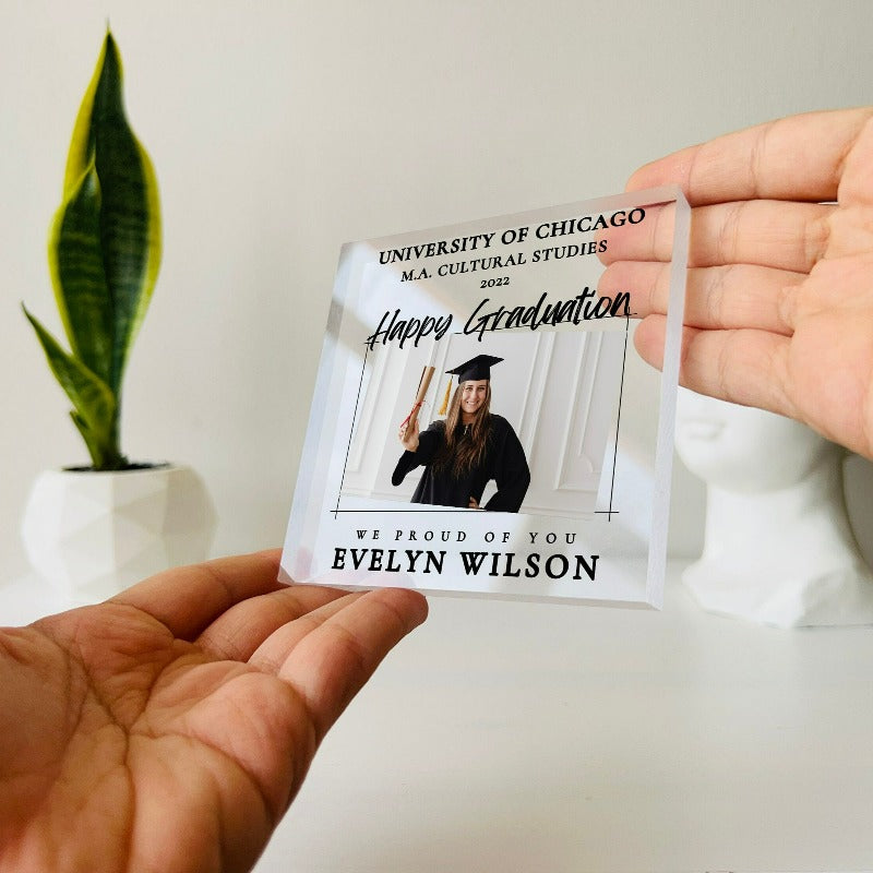 Personalized Text Graduation Photo Plaque