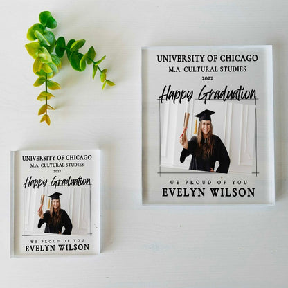 Personalized Text Graduation Photo Plaque