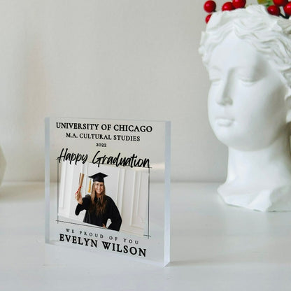 Personalized Text Graduation Photo Plaque