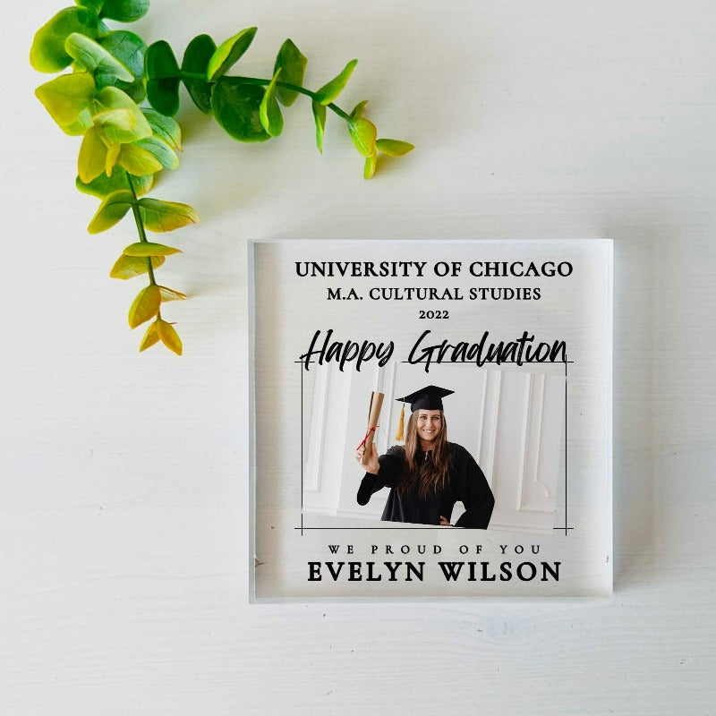 Personalized Text Graduation Photo Plaque