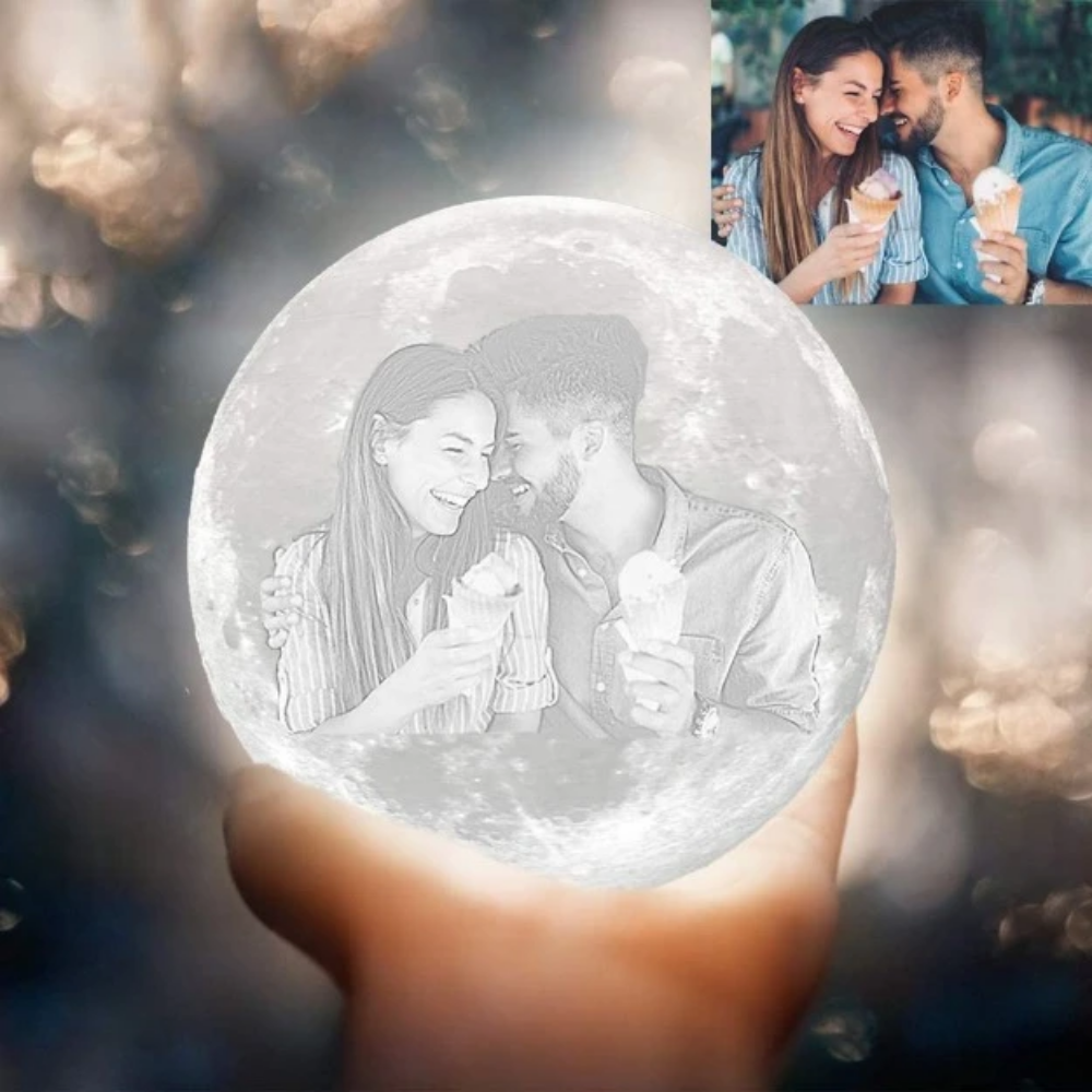 3D Personalized Photo Print Moon Lamp