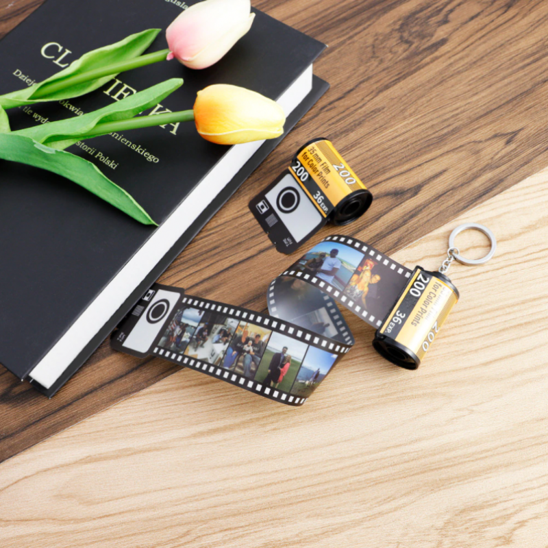 Camera Roll Photo Keychain For Anniversary