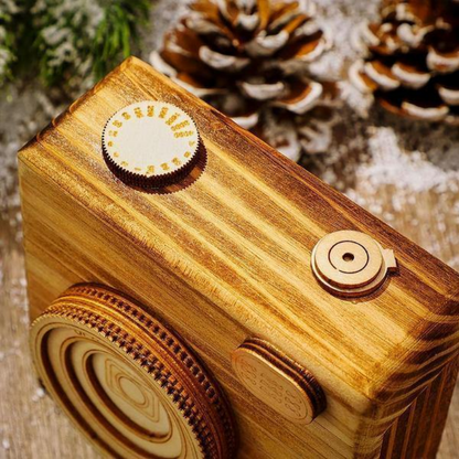 Wooden Box For Film Roll Keychain