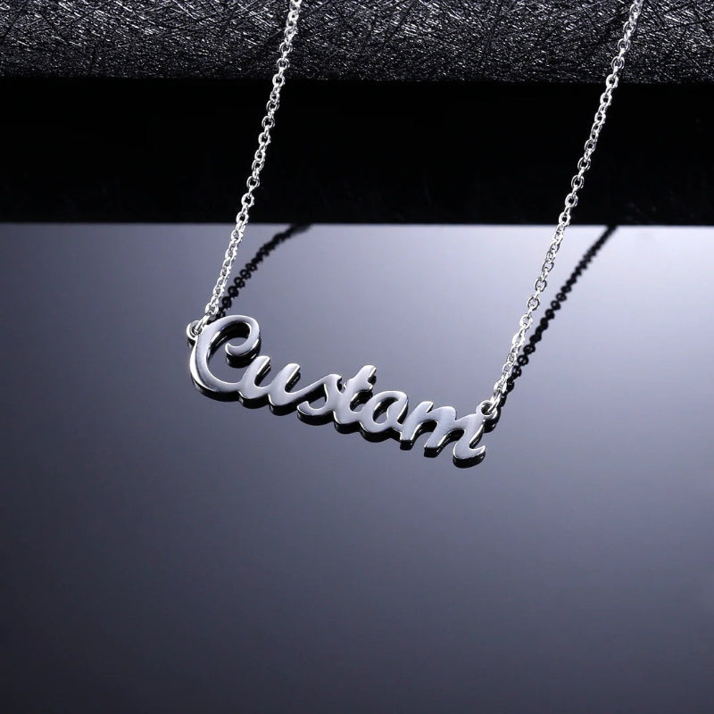 Personalized Script Font Name Necklace Gift