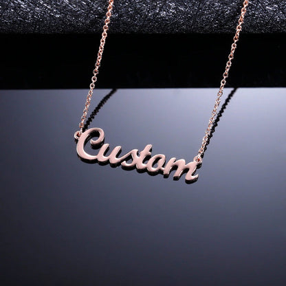 Personalized Script Font Name Necklace Gift