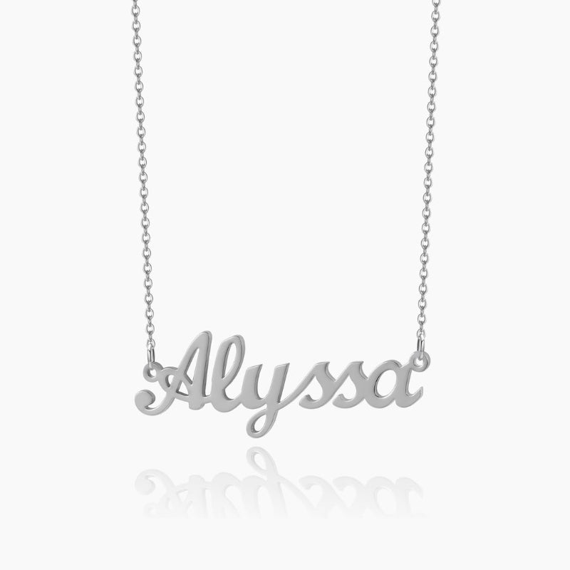 Customizable Name Pendant Necklace With Chain