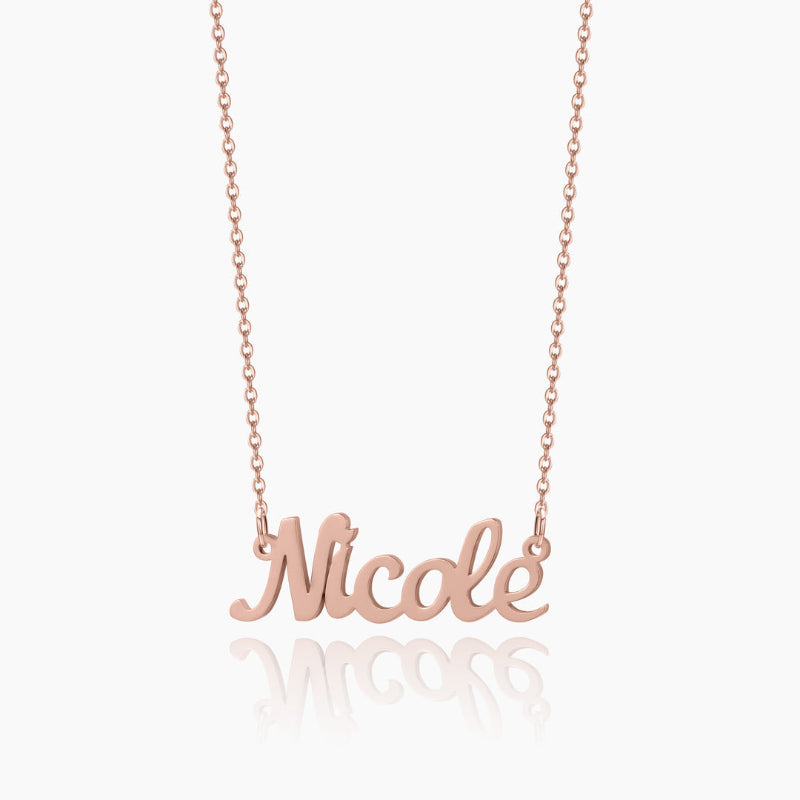 Customizable Name Pendant Necklace With Chain