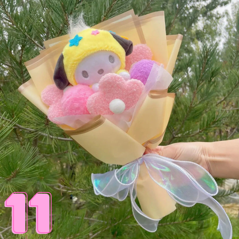 Fashionable Plush Characters Bouquet