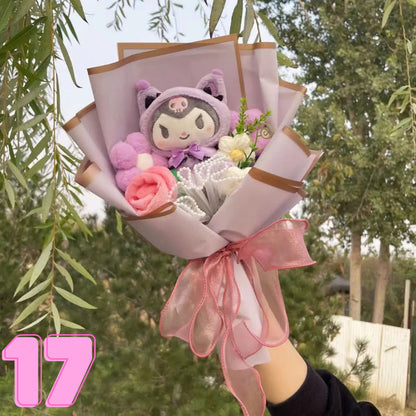 Fashionable Plush Characters Bouquet