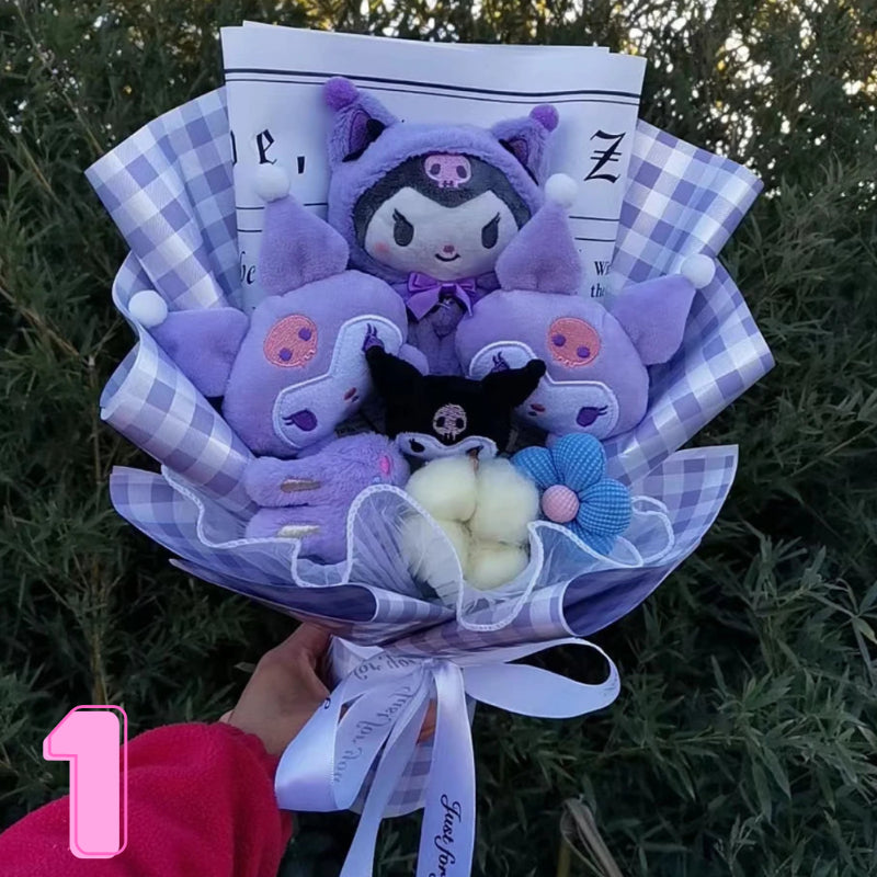 Fashionable Plush Characters Bouquet