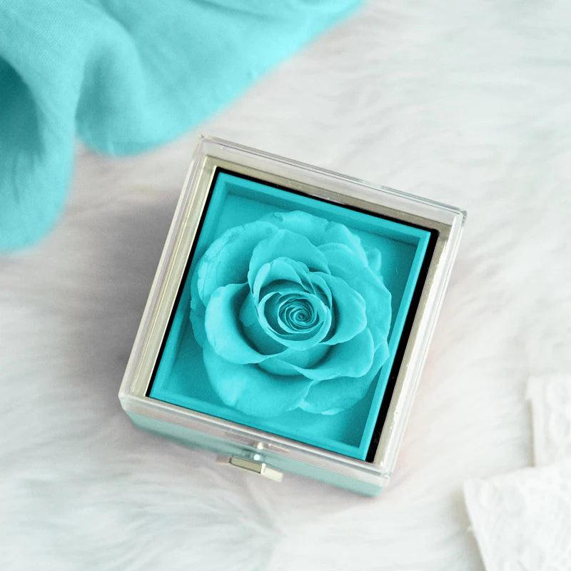 Eternal Rose Gift Box With Engraved Design Necklace