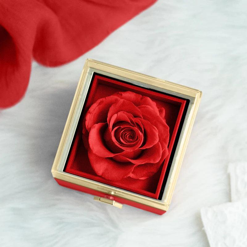 Eternal Rose Gift Box With Engraved Design Necklace