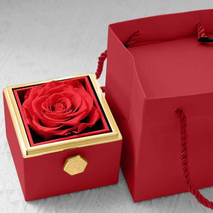 Eternal Rose Gift Box With Engraved Design Necklace