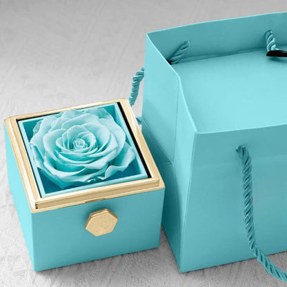 Eternal Rose Gift Box With Engraved Design Necklace