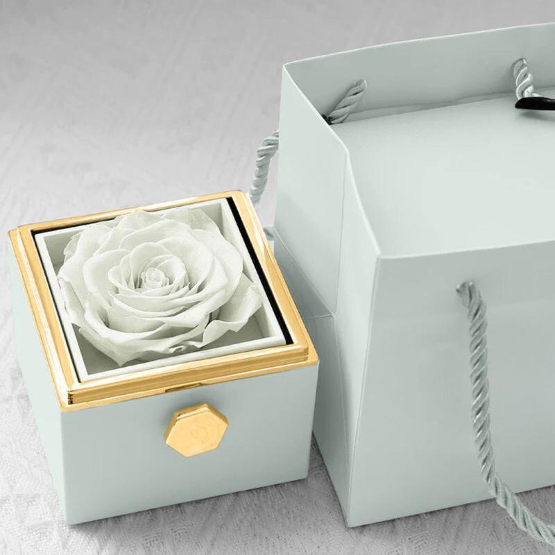 Eternal Rose Gift Box With Engraved Design Necklace