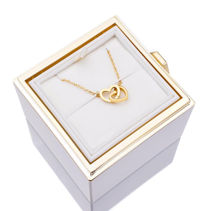 Eternal Rose Gift Box With Engraved Necklace