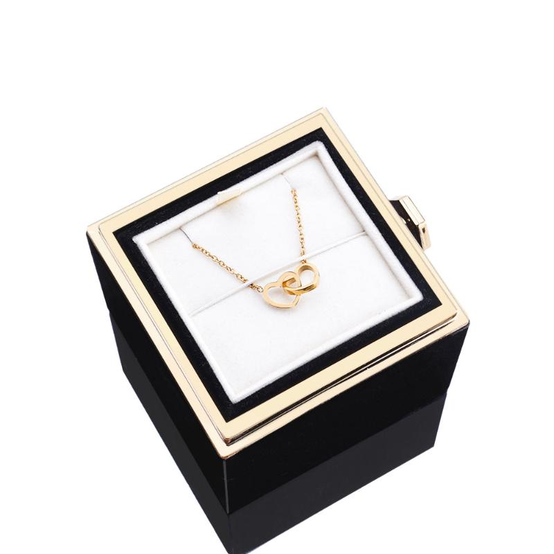 Eternal Rose Gift Box With Engraved Necklace