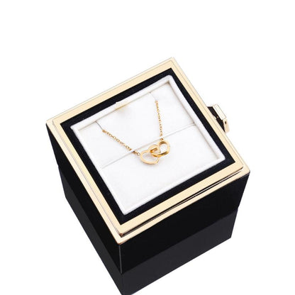 Eternal Rose Gift Box With Engraved Necklace