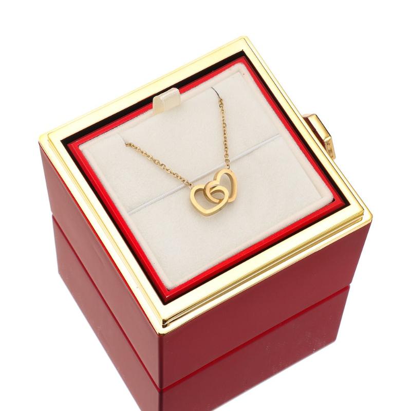 Eternal Rose Gift Box With Engraved Necklace