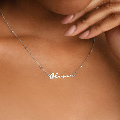 Custom Name Stainless Steel Signature Necklace