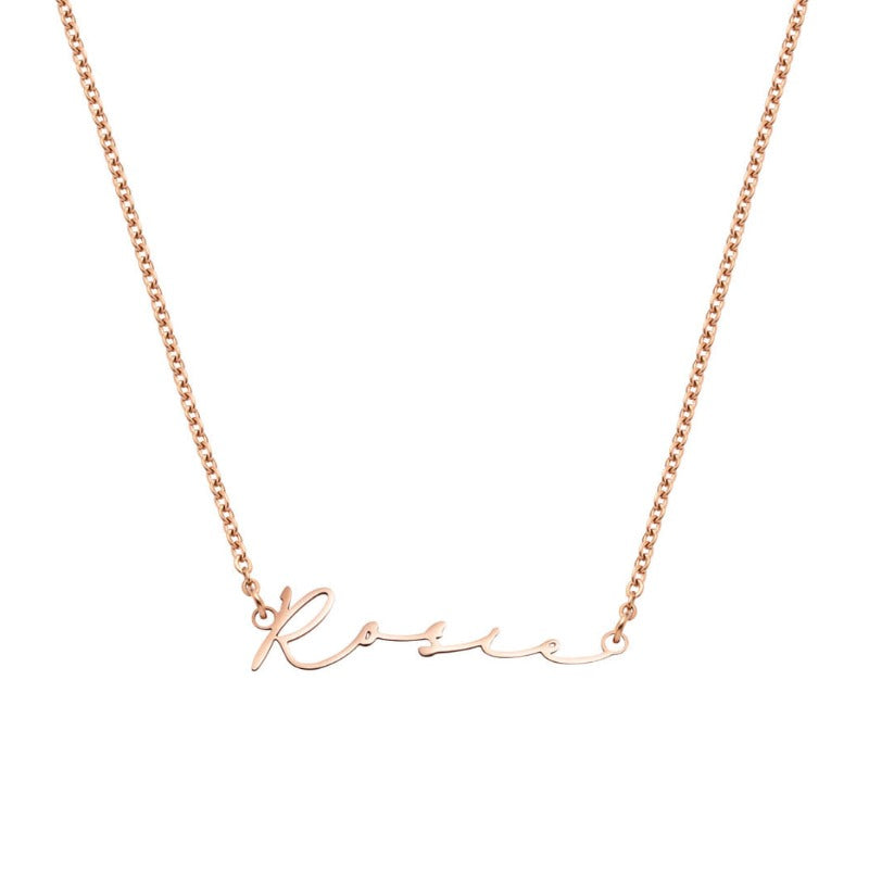 Custom Signature Name Necklace With Chains