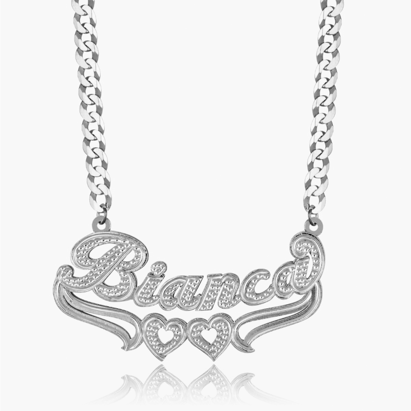 Customized Double Plated Name Necklace With Chain Varieties