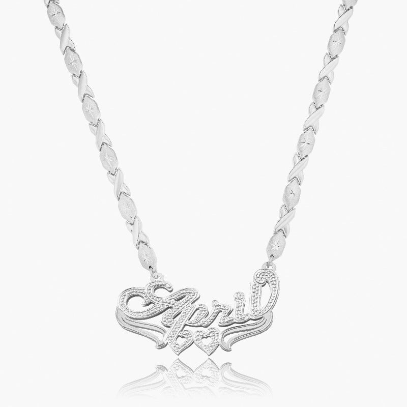 Customized Double Plated Name Necklace With Chain Varieties