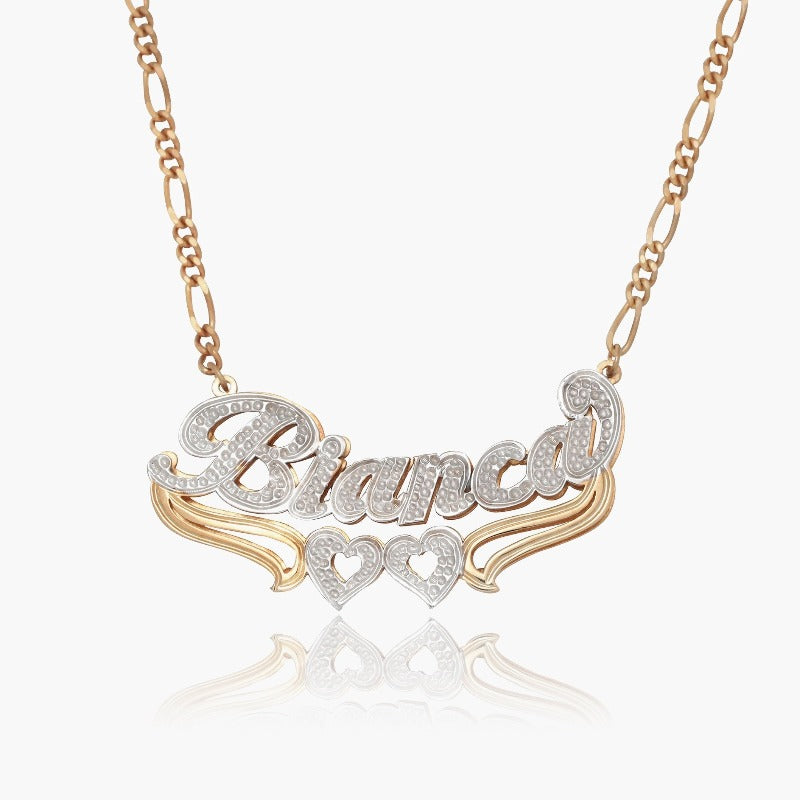 Customized Double Plated Name Necklace With Chain Varieties