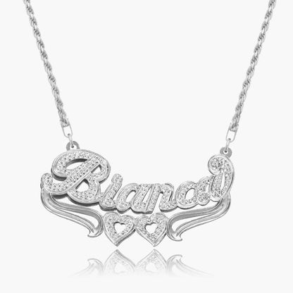 Customized Double Plated Name Necklace With Chain Varieties