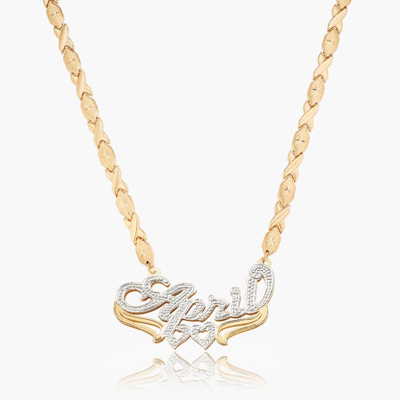 Customized Double Plated Name Necklace With Chain Varieties