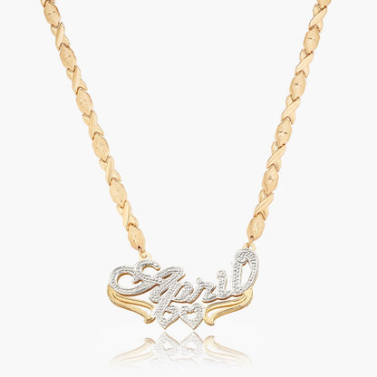 Customized Double Plated Name Necklace With Chain Varieties