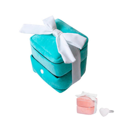 Soft Plush Valentine Day Gift Ring Box